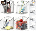 4 PCS Wall Mounted Storage Racks, Storage Containers, for Bathroom | Utilizes adhesive hooks, durable, a transparent acrylic design, for bathrooms, kitchens, stackable, space-saving, sturdy by tatibanajewelry