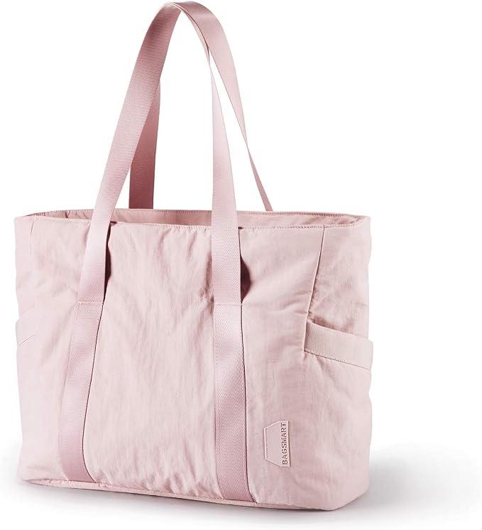 BAGSMART Tote Bag for Women, Tote Bag with Zipper Work Tote with Compartments Nurse Shoulder Hanbag for Travel, Gym by BAGSMART