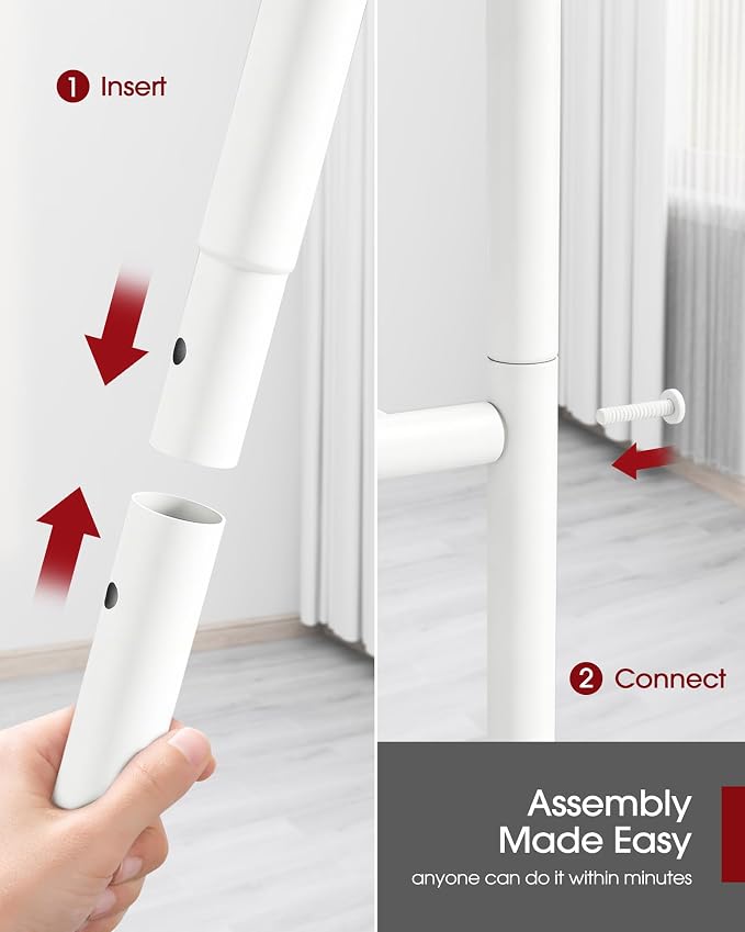 Sakugi Storage Shelves - 5 Tier Shelf Organizer, Heavy Duty Garage Shelving Unit with Leveling Feet, Stable Metal Shelves Organizer for Pantry, Kitchen and Closet, 33.0" W x 12.6" D x 72.0" H, White - Image 7