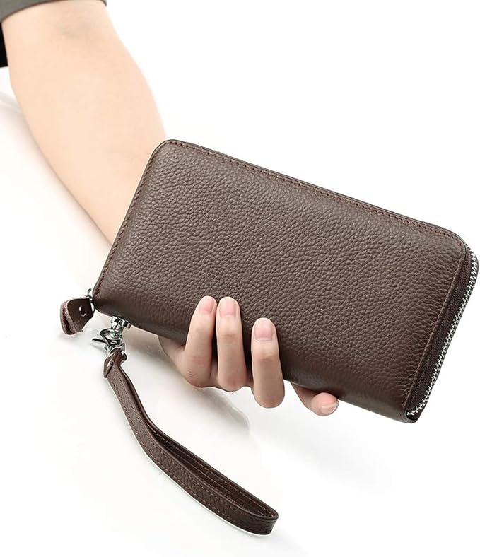 Moflycom Womens Wallet RFID Blocking Genuine Leather Zip Around Wallet Clutch Wristlet Travel Long Purse for Women - Image 5