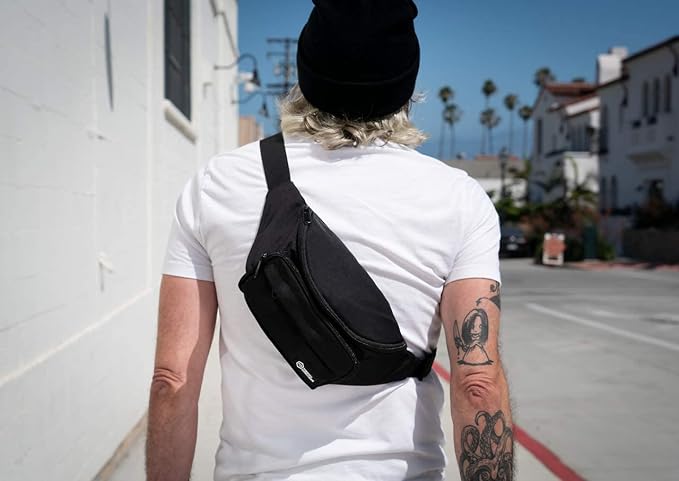 Mission Darkness FreeRoam Faraday Belt Bag // Fanny Pack Travel Sling with RF/EMF Shielding Liner. Signal Blocking Anti-tracking Data Privacy Mobile Device Security. Fits Cell Phones + Accessories - Image 9