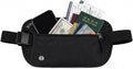 RFID Blocking Money Belt for Travel, Hidden Anti Theft Waist Pouch with RFID Protection, Slim Passport Holder Fanny Pack for Cash, Credit Cards, Phone & Travel Essentials-lightgrey-Black by Unknown
