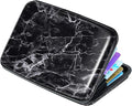 Coco Rossi Credit Card Holder RFID Aluminum Small Mini Wallet Women | Metal Wallet, Business Cards Holder, ID Case, Slim Sleeves, Womens Girls Gift, Carry Wallets for Travel, Black Marble by Coco+Rossi