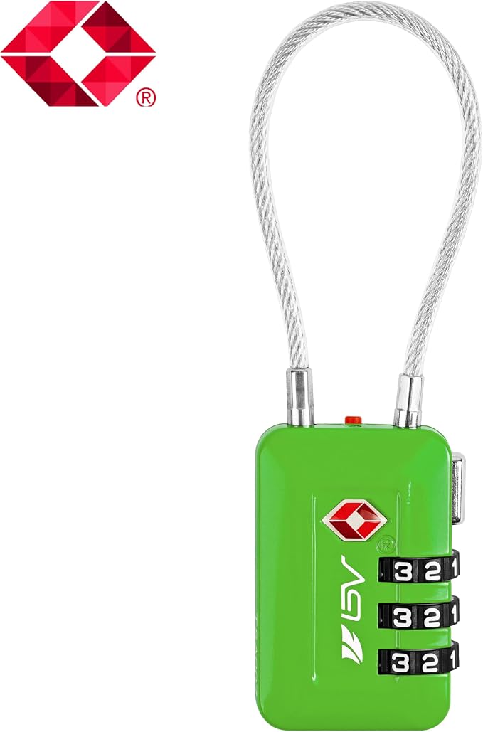 TSA Accepted Luggage Travel Lock, Set-Your-Own Combination Lock for School Gym Locker, Luggage Suitcase Baggage Locks, Filing Cabinets, Toolbox, Case (Green, 1 Pack) - Image 8