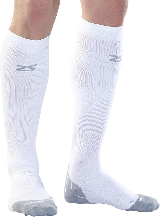Zensah Tech+ Compression Socks - Knee High Running Socks for Sports, Travel, Made in Italy by Zensah