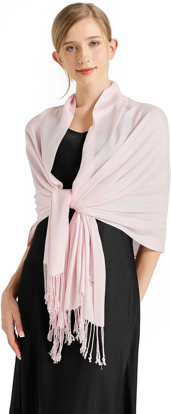 Soft Silky Pashmina Shawl Wraps Solid Colors Scarf for Wedding Evening Dresses - Image 4