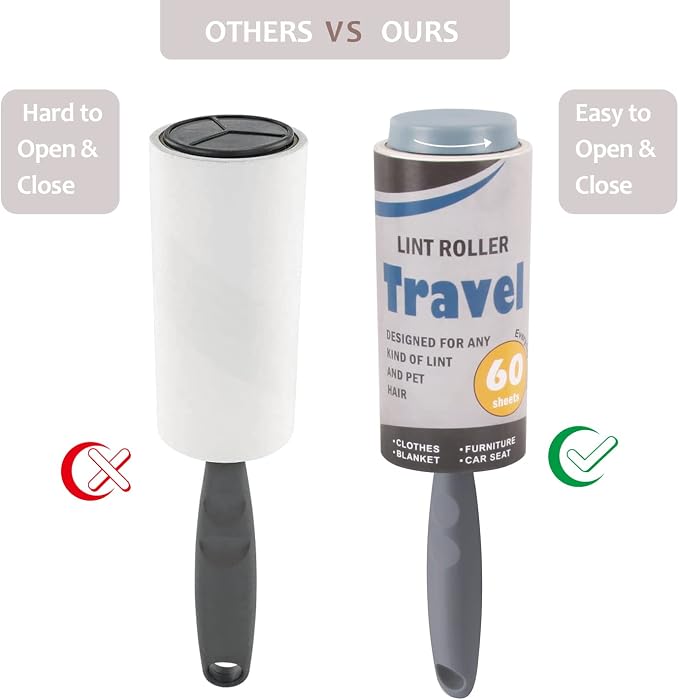 Keep Your Secret- Lint Roller for Diversion Safe-Hidden Compartment for Keys, Cash and Valuables(Grey) - Image 4