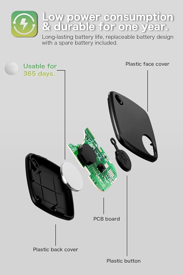 4 Pack Android Compatible Smart Tracker Tag- Tracker Tags for Android Phones, Supports Google Find My Device, 2026 New Model - Image 6