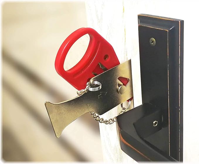 Portable Door Lock,Additional Safety and Privacy in Travel,Home and School | Home Security Door Lock,Travel Hotel Lock,for Woman Safty Traveling and Hotel,Compatible with Most Open Inward Doors - Image 6