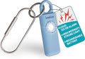 Ivation Personal Rechargeable SOS Alarm, Pocket Size Loud 130dB Sound Safety Siren & LED Panic Strobe Light with Carabiner Keychain Clip for Women, Children & Seniors, Blue by Ivation