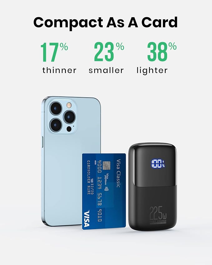 INIU Portable Charger, Smallest 10000mAh 22.5W Fast Charging Power Bank | Mini, 3-Output Fast Charging, Flight-Safe for Travel, Phone Holder, Battery Pack for iPhone 17 16, Samsung S23, Google, etc - Image 3