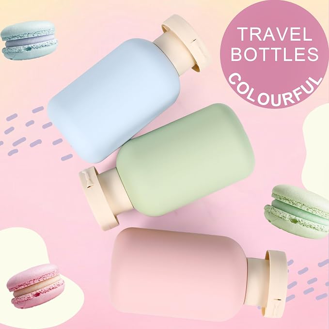 ASEVAT 10oz 3Pcs Plastic Refillable Travel Shampoo and Conditioner Bottles Refillable Travel Bottle with Flip Cap Plastic Refillable Shampoo and Conditioner Bottles - Image 6