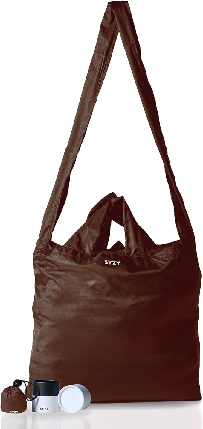 SYZY World's Most Compact Travel Tote Bag Portable Shopping Beach Market Bag - Reusable Collapsible Stuffable by SYZY