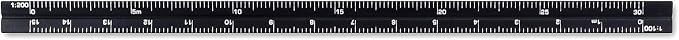 Alumicolor Aluminum Architect Metric Pocket Scale, 15CM, Black - Image 4