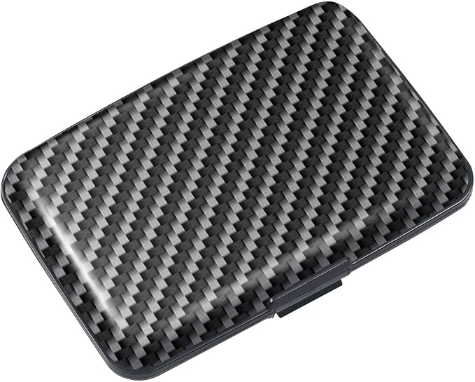Coco Rossi Credit Card Holder RFID Aluminum Small Mini Wallet Men | Metal Wallet, Business Cards Holder, ID Case, Slim Sleeves, Mens Gift, Carry Proof Wallets for Travel, Carbon Fiber - Image 4
