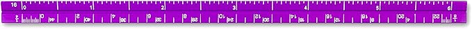 Alumicolor 3610-3 Aluminum Combination Pocket Scale, 6IN, Purple - Image 3