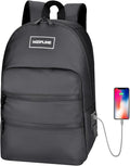Small Backpack Bag-Water Resistant Daypack Travel bag with Activated Carbon Lined for Men & Women Travel (Black) by smellproofstoragesolution