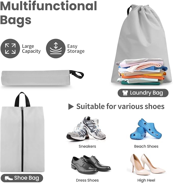 Compression Packing Cubes for Travel, Lightweight Vacation Travel Essentials, Travel Accessories for Suitcase Organizer Bags Set, Durable Luggage Organizer - Image 6