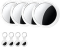 4 Pack Smart Tracker Tags MFi Certified Item Finder Apple Find My iOS Only | Bluetooth Air Worldwide Tracking Tracker Tags Waterproof Key Finder Locator with Sound for Luggage Wallet Pets Dogs Cats by Unknown