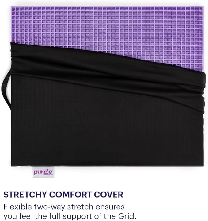 Purple Ultimate Seat Cushion, Large 2.5 Inch Gel Seat Cushion | GelFlex Grid for Office Chair, Gaming, Car - Pressure-Reducing for Long Sitting, Temperature-Neutral, No-Slip - Made in USA - Image 6