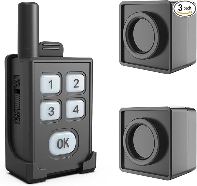 Perimeter Trip Alarm-Portable Camping Motion Sensor-1 Receiver+2 Sensors | Outdoor Wireless Motion Sensor&Detector-Personal Security for Wildlife&Stranger Alert(Camping,Hiking,Hunting,Fishing) by HTZSAFE