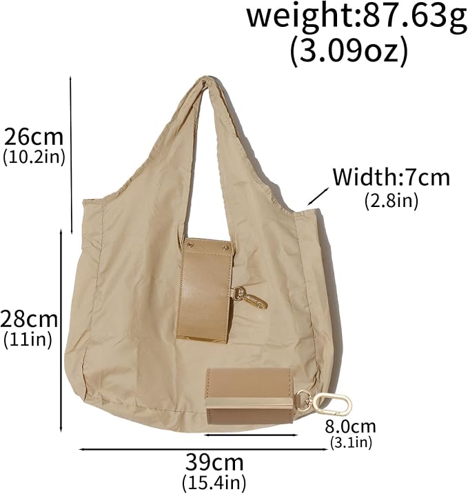 Foldable Keychain Tote Bag - Large Capacity Portable Shopping Bag - Reusable for Daily Use - Image 5