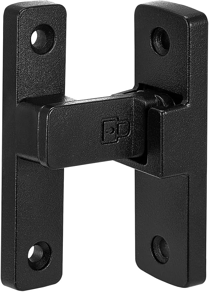 Matte Black 90 Degree Barn Door Lock ，Right Angle Door Lock Latch | Zinc Alloy Flip Gate Latches,for bedroom,garage,balcony,barn,sliding door,bathroom,window,cabinet,drawer,pet enclosures - Image 5
