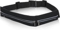 Slim Running Belt with 2 Pockets for women & Men,Runners Fanny Pack Phone Holder,Reflective Fanny Pack,Running Gear Accessories with Buckle(Black) by Unknown
