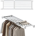 Expandable Shelf Rod Closet Tension Shelf for Closet | Tension Shelf Heavy Duty Clothes Hanger Adjustable DIY Storage Organizer Shoe Rack 29.4 - 46.25 inches by FineLivingStartingwithaHome