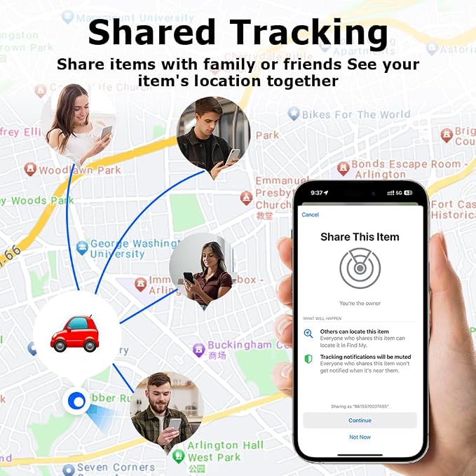 Mini GPS Tracker for Vehicles, No Month Fees, Bluetooth Tracker Tag | Magnetic Tracker for Car, IP67 Waterproof, 12 Months Battery Life, No Subscription, Tracking Tag for Cars Bikes Luggage - Image 6