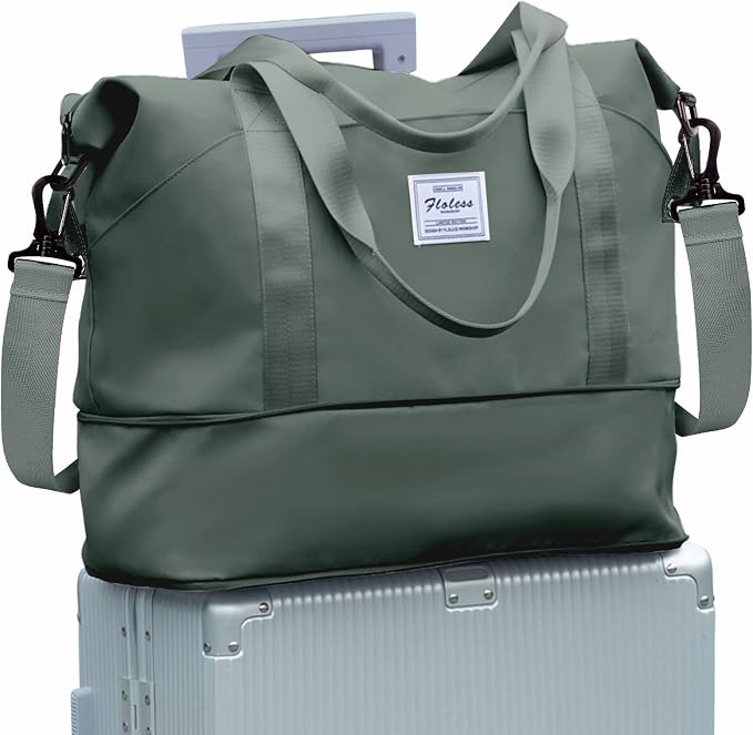Travel Duffel Bag, Sports Tote Gym Bag, Shoulder Weekender Overnight Bag for Women by WONHOX