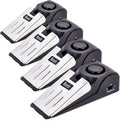 Door Stop Alarm, Door Stopper with 120DB Security Alarm, Floor Wedge Doorstop for Travel Apartment Home House (Pack of 4) by Monsin