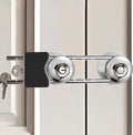 French Door Lock for Double Doors, Adjustable Double Door Lock for Home Security Prevent Kick Ins for Various Knob Width Door Security by Unknown