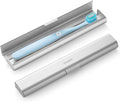 Aluminum Toothbrush Travel Case, Portable Travel Toothbrush Holder, Durable Manual Toothbrush Box Container for Traveling, Bathroom, Camping, Business Trip-1Pack Silver by Oralphi