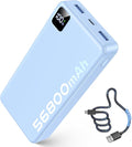 Portable Charger 56800mAh, 22.5W Fast Charging Power Bank with LED Display | Portable Phone Charger for Camping Travel Essential Compatible with iPhone 17/16/15/14/13 Series,Samsung, Google,iPad-SkyBlue by Unknown