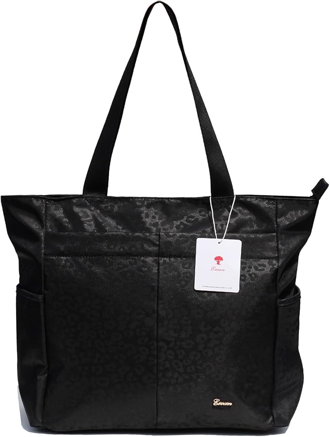 ESVAN Original Floral Tote Bag Large Shoulder Bag with Multi Pockets for Gym Travel Beach Daily Bags - Image 3