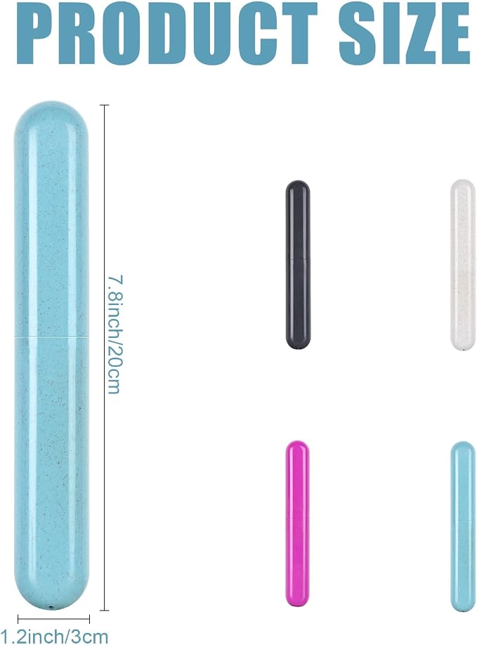Hooqict 4 Pack Toothbrush Cases Travel Toothbrush Holder Portable Toothbrush Container Case Plastic Toothbrush Carrier Cover Case Toothbrush Protector for Traveling, Bathroom, School, Home, Camping - Image 2