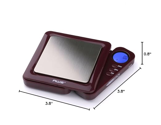 Blade Series - Digital Precision Pocket Weight Scale - Lightweight 650G X 0.1 G - (Red) - AMERICAN WEIGH SCALES - Image 6