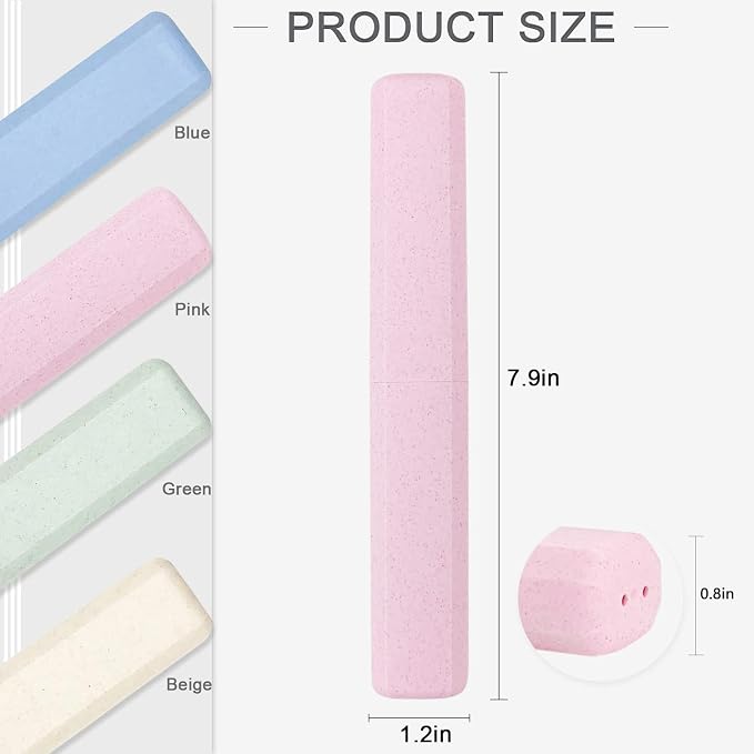 Mulbozy 4 Packs Portable Travel Toothbrush Case, Breathable Plastic Toothbrush Holder for Home, Travel, Business, Camping, School - Image 6