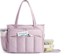 BAGSMART Tote Bag for Women, Puffy Work Tote Bag with Zipper, Quilted Large Teacher Bag for Work, Travel by BAGSMART