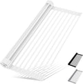 HANZENMA Roll Up Dish Drying Rack Over The Sink Kitchen Roll Up Sink Drying Rack Multipurpose Foldable Sink Drying Mat, Heat-Resistant, Anti-Slip & Anti-Rust Dish Rack for Kitchen, 20.5" x 13", White by HANZENMA
