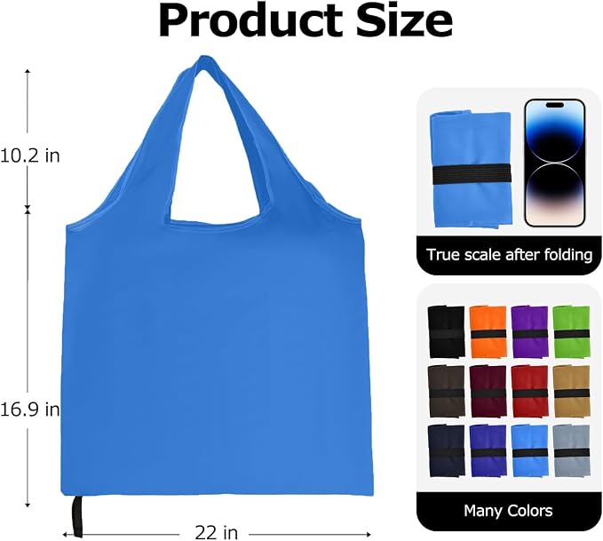 Foldable Shopping Bag, Reusable Grocery Bag Holder, Tote Bags - Image 3