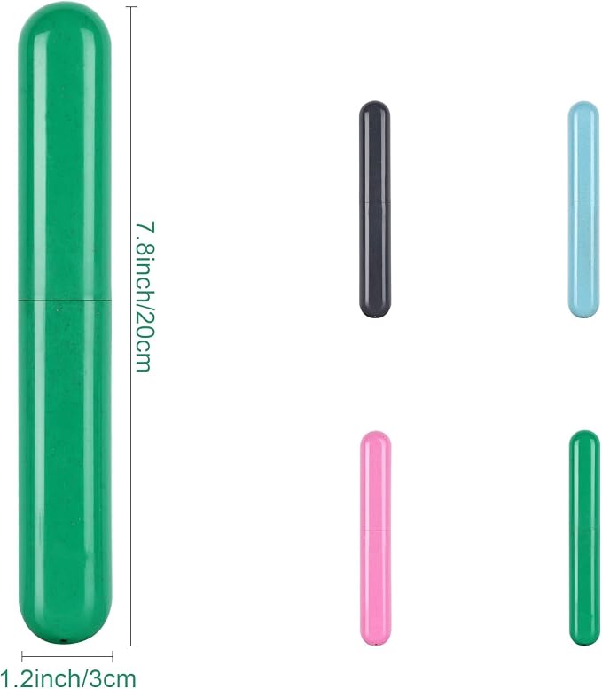 Hooqict 4 Pack Travel Toothbrush Case Portable Travel Toothbrush Holder Plastic Toothbrush Container Protector Cover for Traveling, Camping, Home, School, Business - Image 2