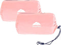 BlueHills Ultra Compact 2 Pack Travel Blanket Pillows Airplane Large - Pink | Travel Blanket Pillows for 2, 70X56 Large Size Flight Throw, Compact Case, Lightweight & Portable, Carry on Airplane Comfort by BlueHills