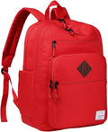 VASCHY School Backpack for Teen Girls, Bookbag Schoolbag Casual Daypack for High School/College/Women/Travel/Work Red by Vaschy