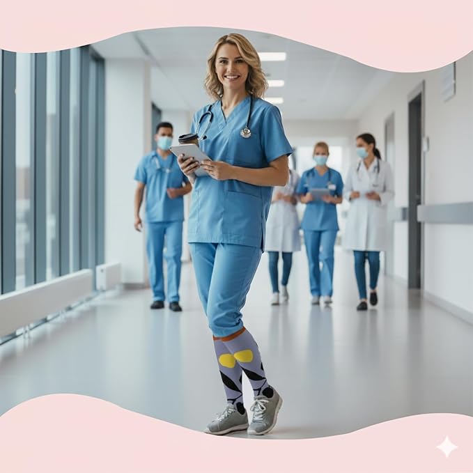 Sooverki Compression Socks for Women & Men 6 Pairs is Best Supportive Knee High Stockings for Circulation, Travel, Nurses - Image 3