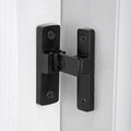 Black 90 Degree Barn Door Lock ，Right Angle Door Lock Latch | Zinc Alloy Flip Gate Latches,for bedroom,garage,balcony,barn,sliding door,bathroom,window,cabinet,drawer,pet enclosures by INIRET