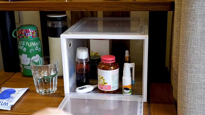 Lalifebuss Medicine Lock Box, Medication Lockable Container for Refrigerator Food Safe Locking Box Tablet Phone Locked Box for Kitchen Home School and Office Safety - Image 2