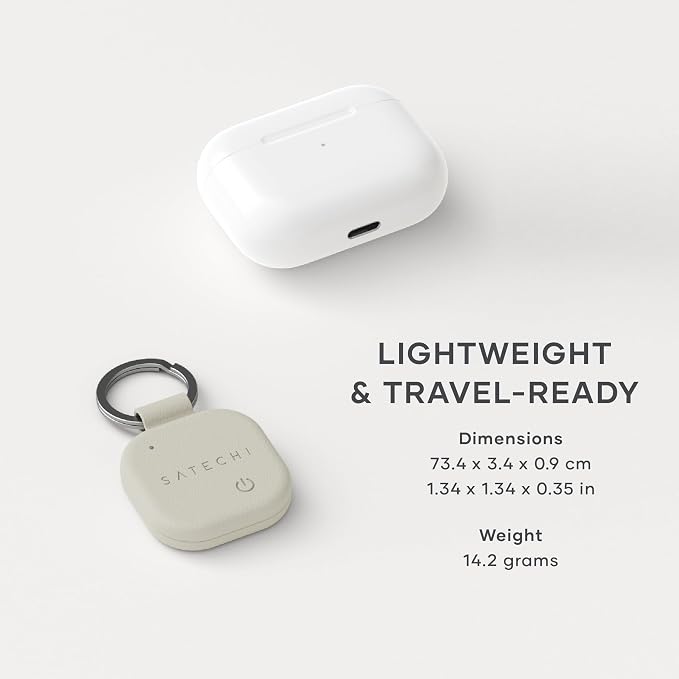 Satechi FindAll Keychain, Find My Compatible, for iPhone, iPad, Mac, Sand | Bluetooth Tracker, Wireless rechargeable, location tracking, left-behind alerts, loud audible chime, for iPhone, iPad, Mac - Image 7