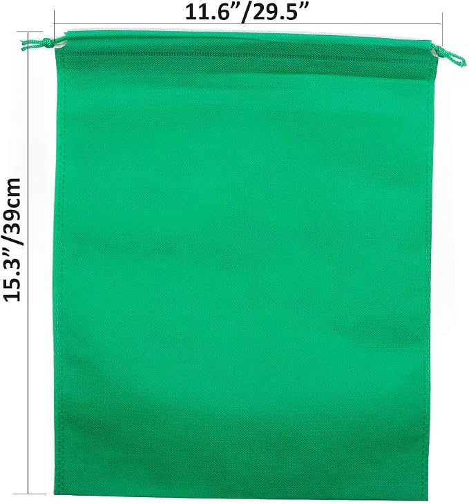 Pack of 10 Travel Shoe Bags, Portable Travel Non-Woven Shoe Packing Organizers Tote Bags w/Drawstring For Men and Women, 15.3"x11.5" (Multicolor) - Image 4